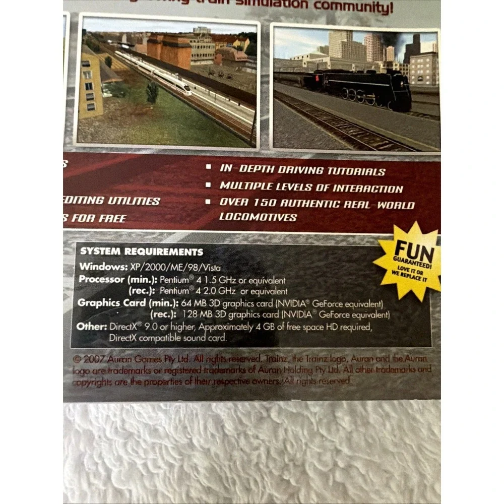Trainz Railroad Simulator PC CD ROM Trains Rails VTG Brand New Sealed NIB